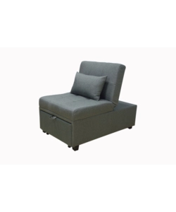 POUF 3 IN 1 BELLAHOME "KING" TRASFORMABILE IN POLTRONA E LETTO GRIGIO 112X81X88 CM